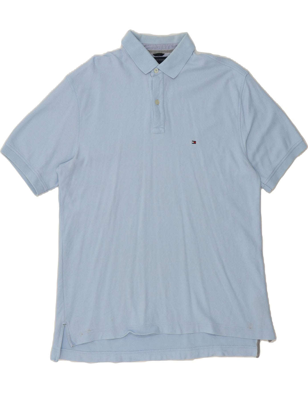TOMMY HILFIGER Mens Polo Shirt Large Blue Cotton Vintage Tommy Hilfiger and Second-Hand Tommy Hilfiger from Messina Hembry 
