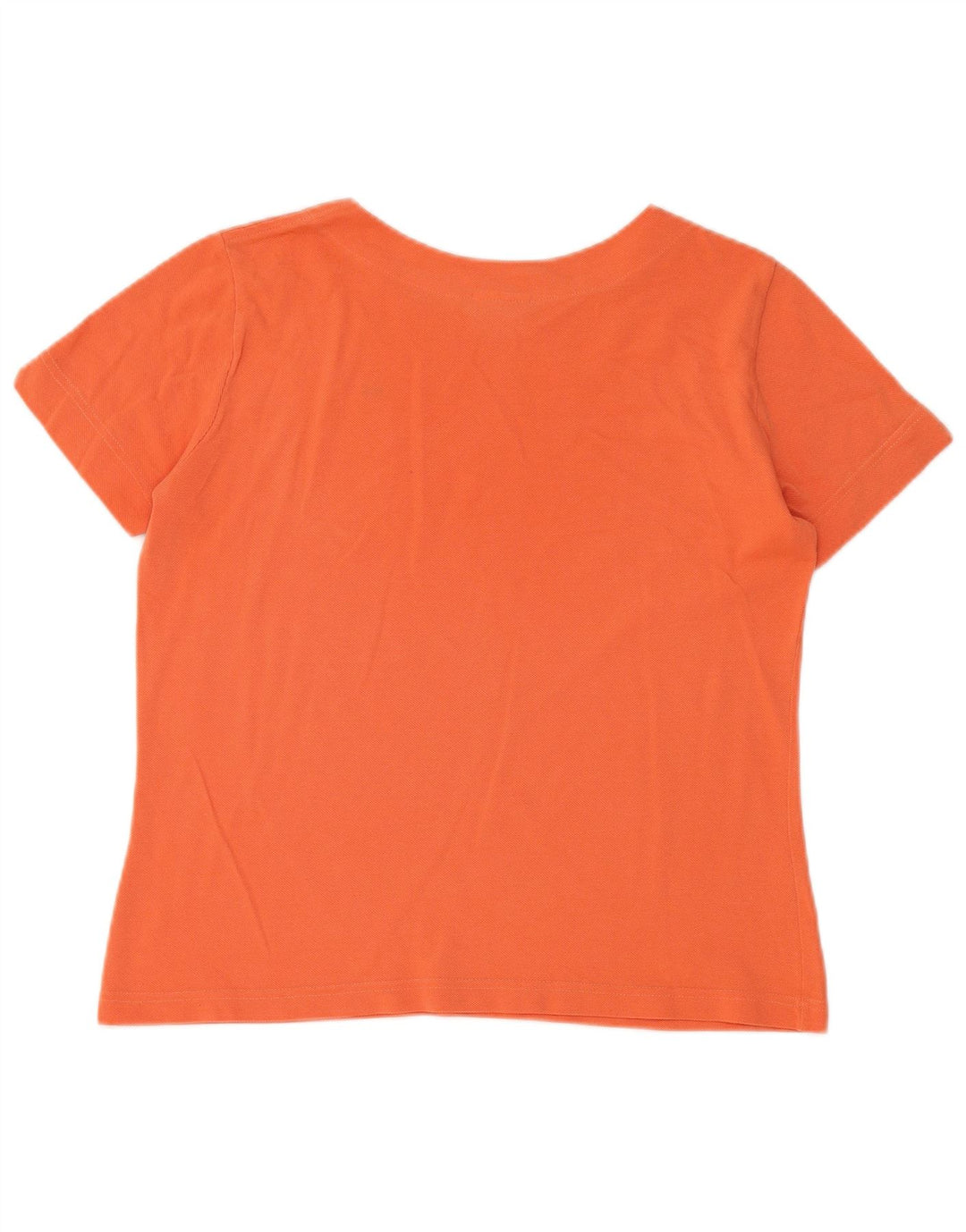 Lacoste Damen T-Shirt Top Größe 46 XL Orange Baumwolle