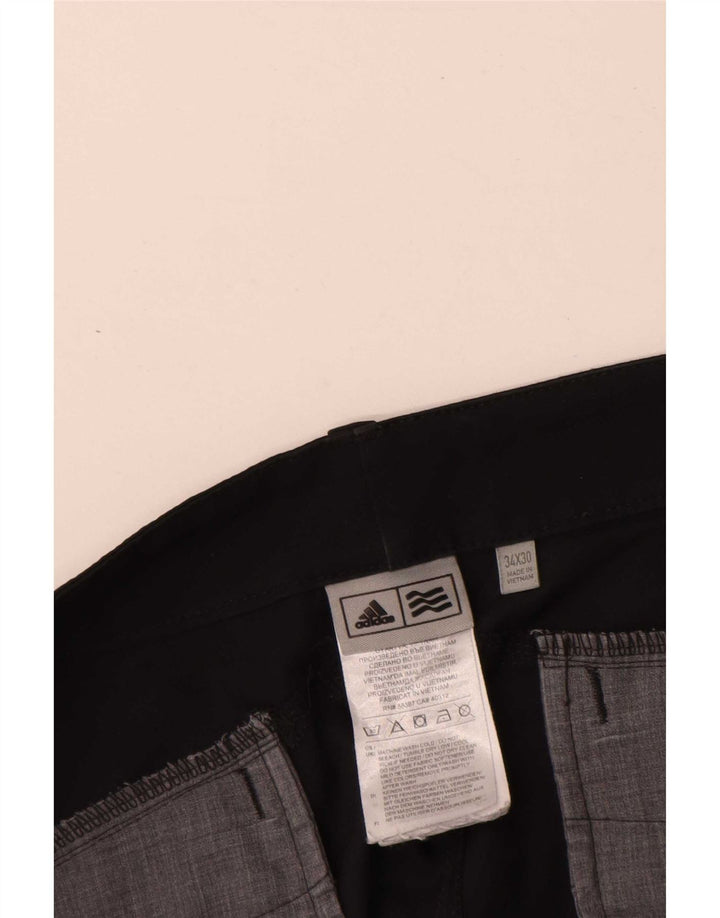 Adidas Damen Regular Chino Hose W34 L30 Schwarz Polyester