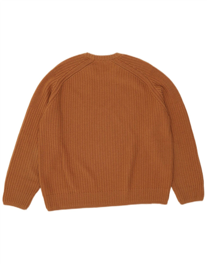 Joop Herren-Pullover mit Rundhalsausschnitt, IT 50, mittelbraune Wolle