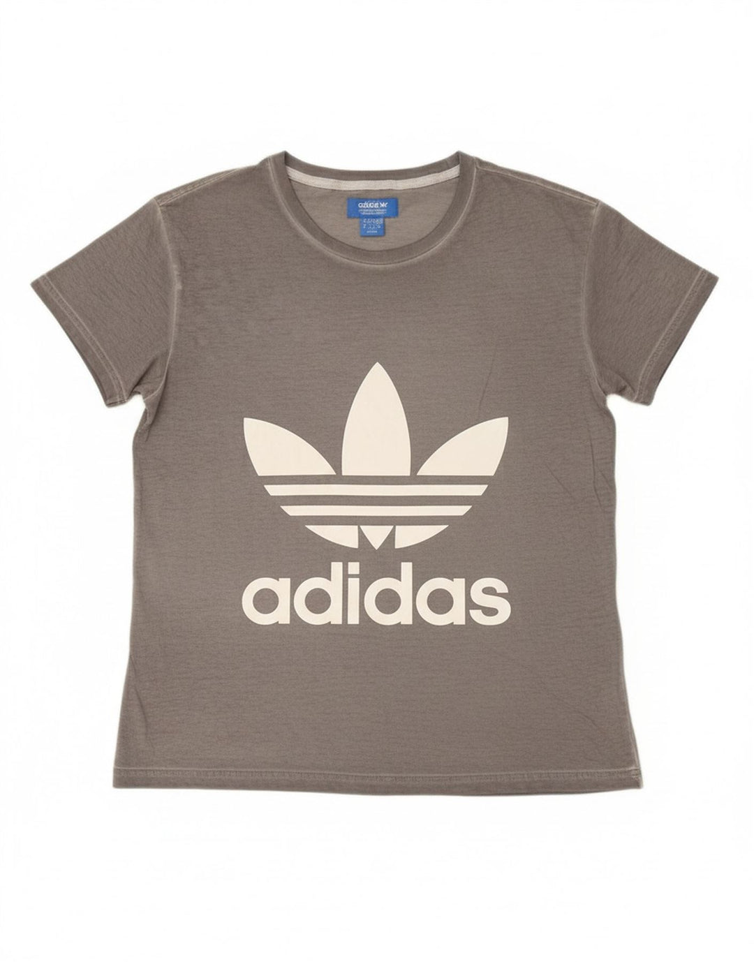 ADIDAS Womens Graphic T-Shirt Top UK 14 Large Grey