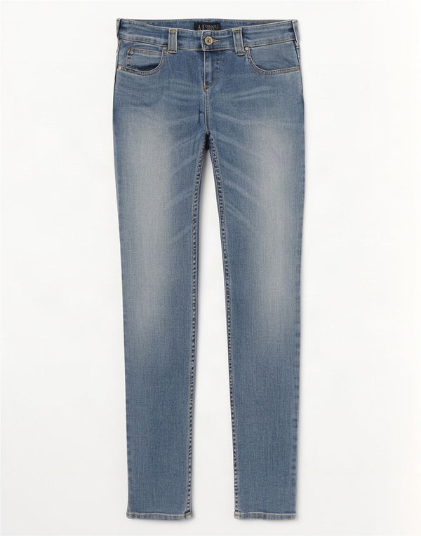 Armani Damen Skinny Jeans W27 L34 Blaue Baumwolle