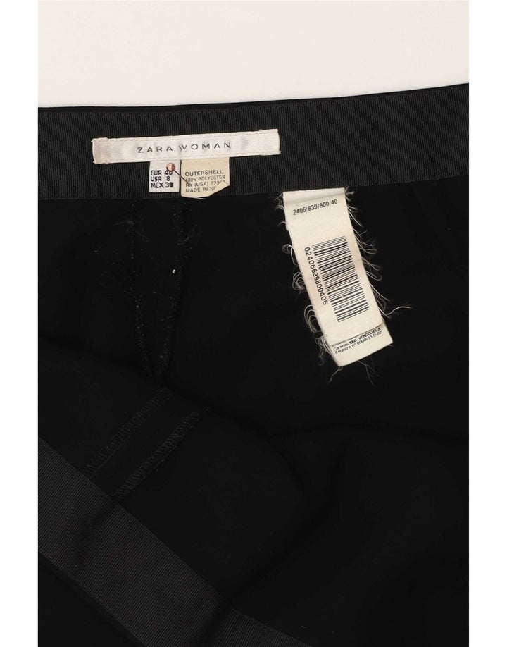 Zara Damen gerade Freizeithose EU 40 Medium W30 L35 Schwarz Polyester