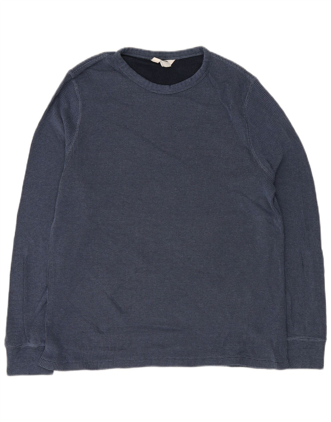 MARKS & SPENCER Herren-Oberteil mit lockerer Passform, langärmelig, mittelblaue Baumwolle