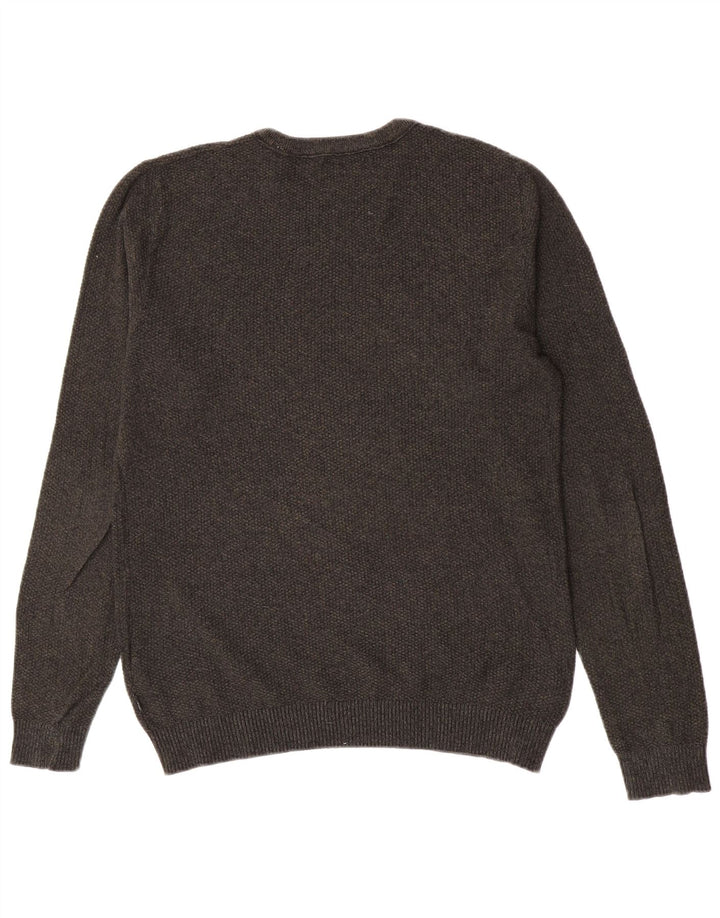Jack & Jones Herren-Pullover mit Rundhalsausschnitt, mittelgrüne Baumwolle