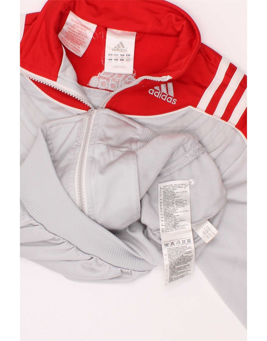 Adidas Jungen Grafik-Trainingsanzug-Top-Jacke, 5–6 Jahre, Grau, Farbblock