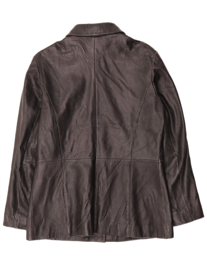 LLD Damen Lederjacke UK 14 Großes schwarzes Leder