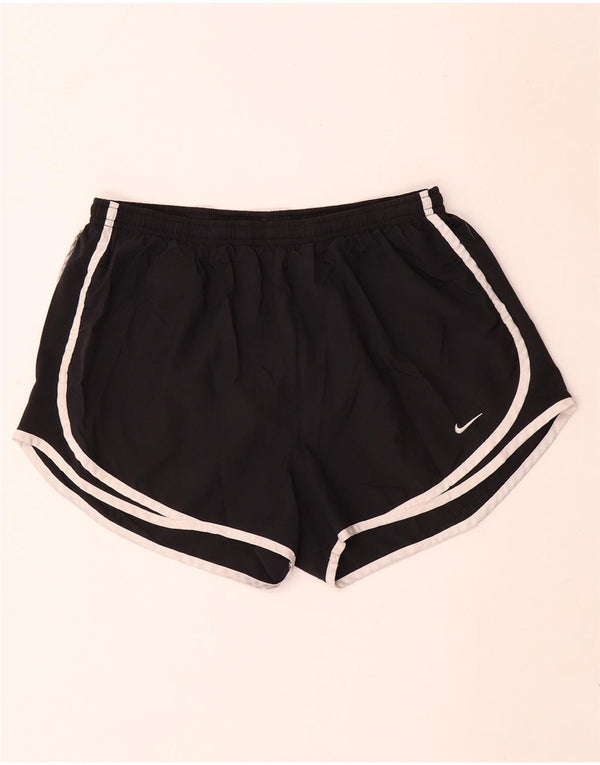 Nike Damen Dri Fit Sport Shorts UK 16 Large Schwarz Polyester