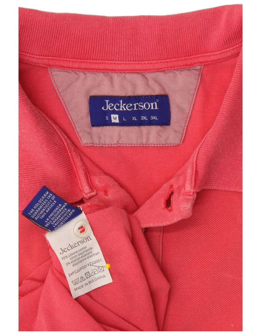 Jeckerson Herren-Poloshirt aus mittelrosa Baumwolle