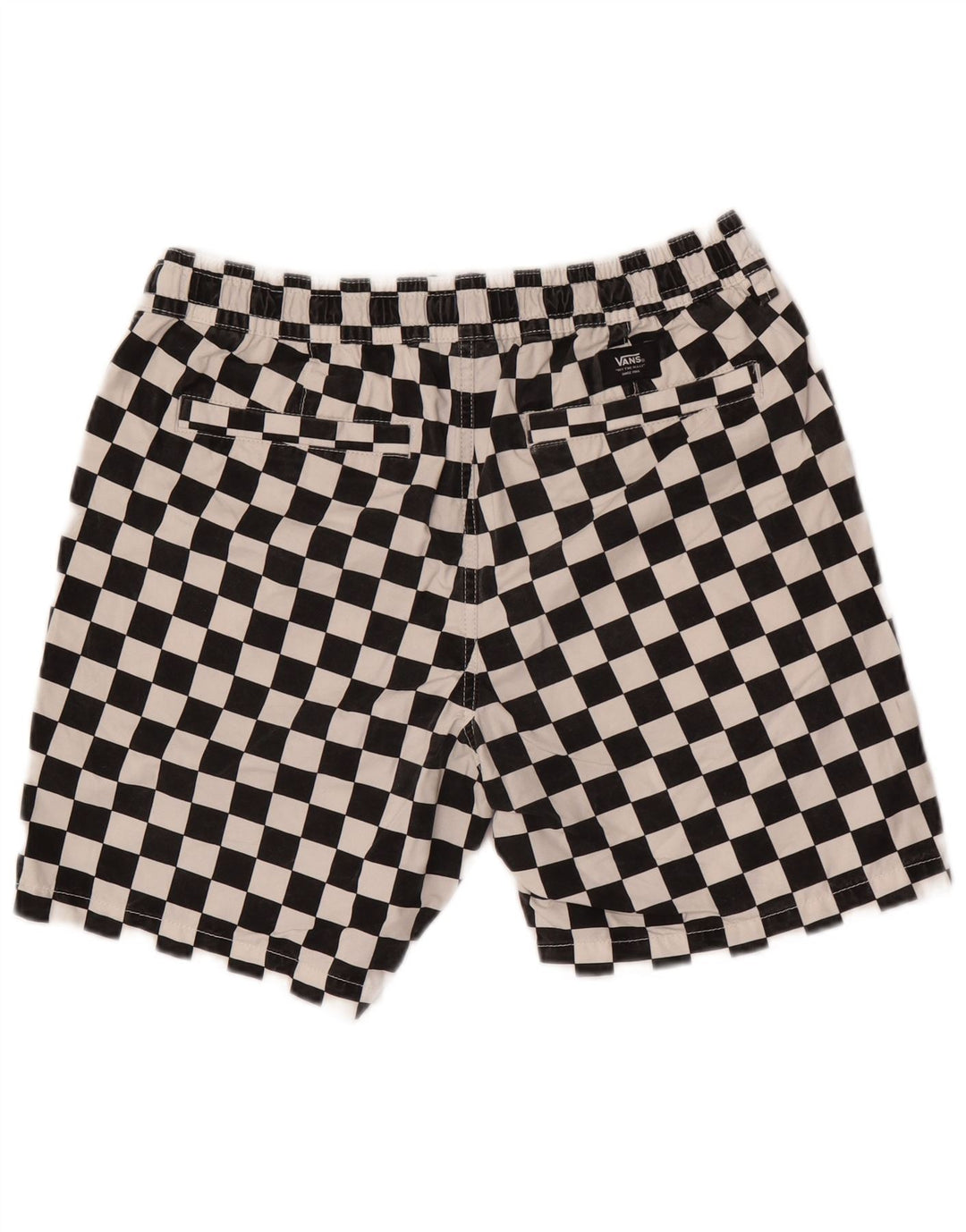 Vans Herren-Badeshorts aus mittelgroßer, schwarzer, geometrischer Baumwolle