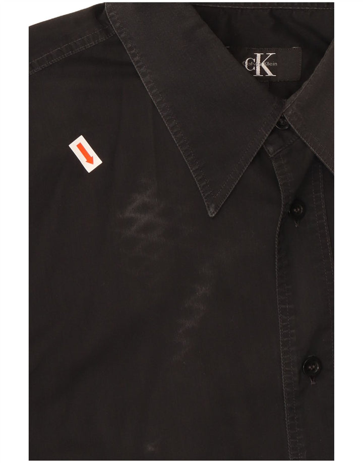 CALVIN KLEIN Herrenhemd Große schwarze Baumwolle