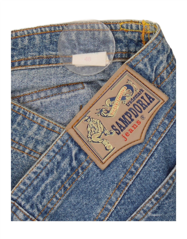 Vintage Damen Jeansrock IT 46 Groß W34 Blaue Baumwolle