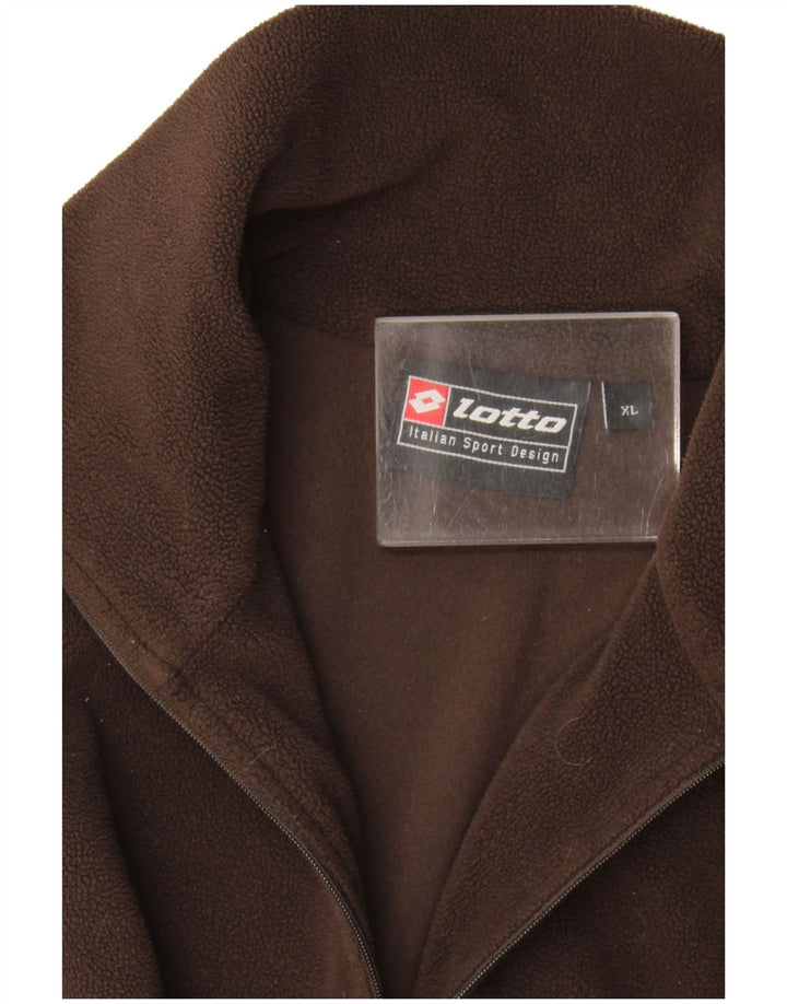Lotto Herren-Fleecepullover mit Reißverschluss, XL, Braun