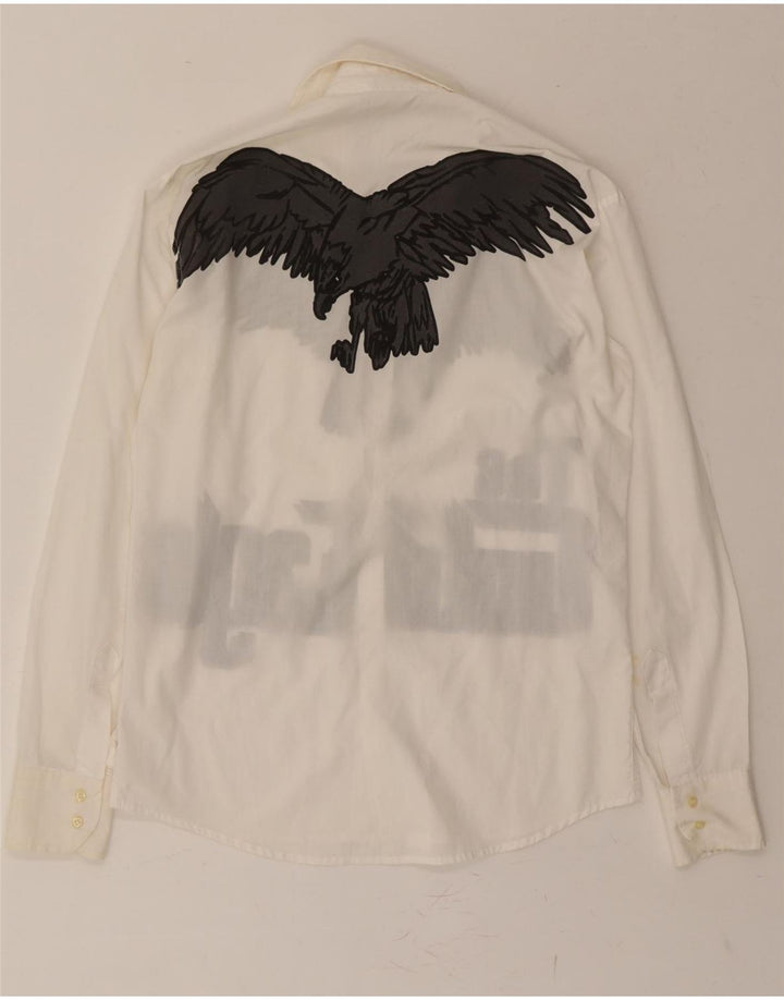 SPECCHIO Mens Graphic Shirt Medium White Vintage Specchio and Second-Hand Specchio from Messina Hembry 