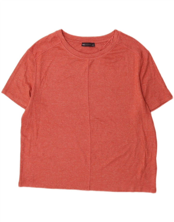 Marks & Spencer Herren T-Shirt Top Große rote Viskose