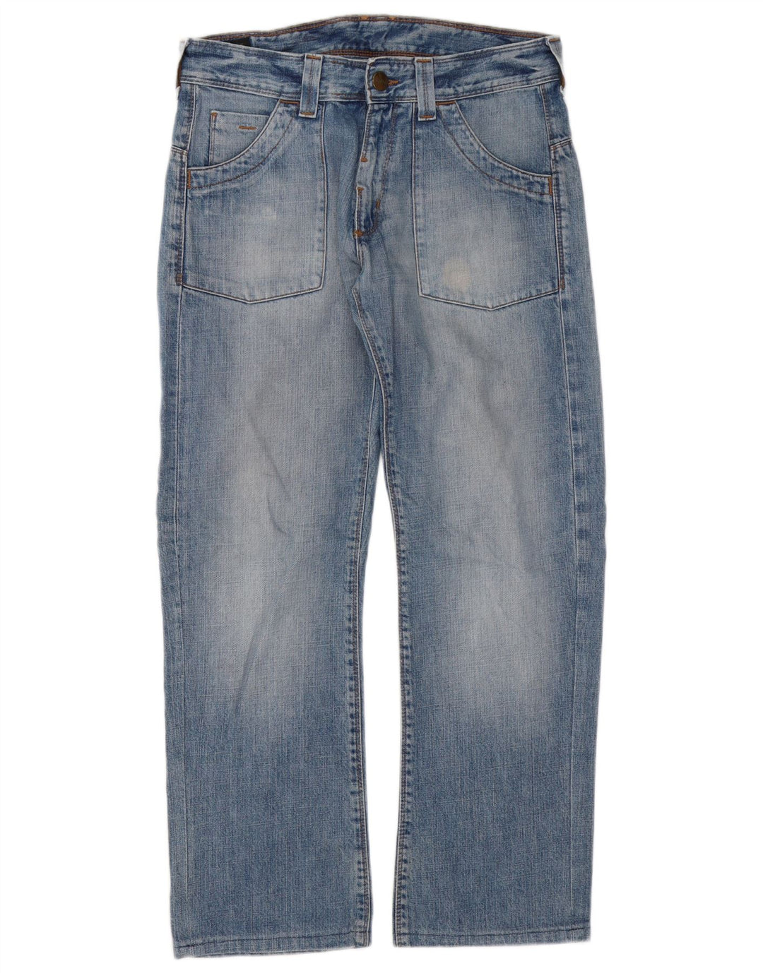 Lee Herren Dillon Patch Straight Jeans W30 L29 Blaue Baumwolle
