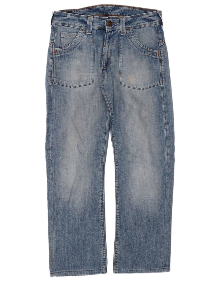 Lee Herren Dillon Patch Straight Jeans W30 L29 Blaue Baumwolle