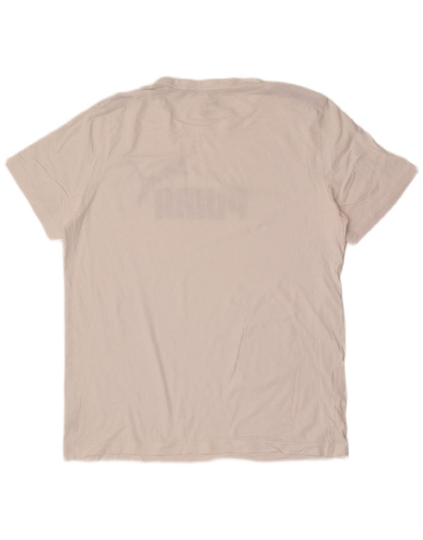 Puma Herren Grafik T-Shirt Top XL Weiß