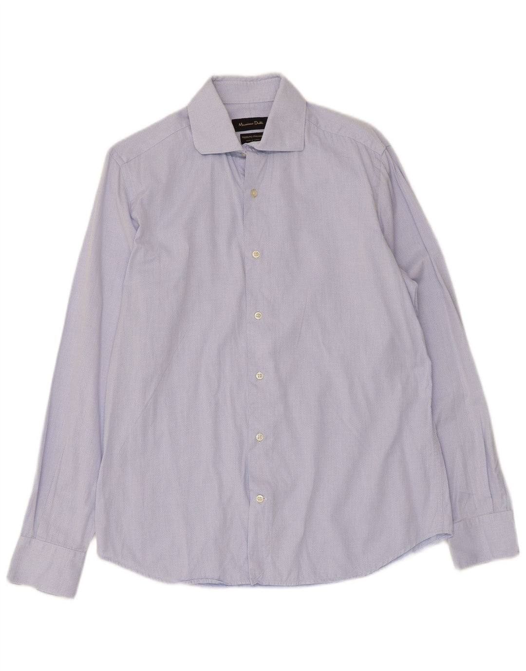 Massimo Dutti Herrenhemd Größe 41 Mittelblau Argyle/Diamant