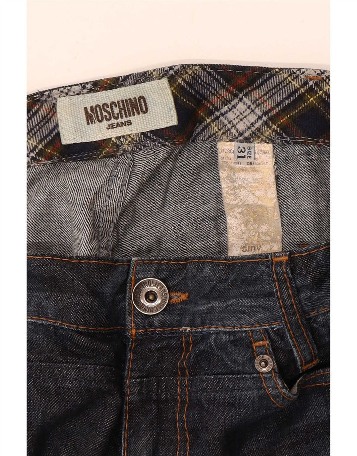 Moschino Herren Slim Jeans W31 L32 Marineblaue Baumwolle