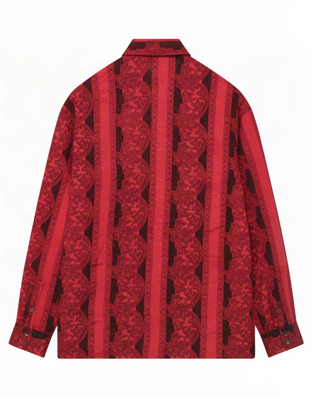 Chevalier Herrenhemd Mittelrot gestreift aus Polyester
