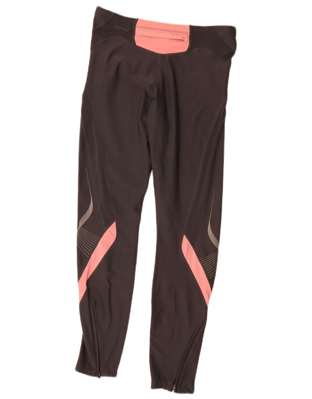 Nike Damen Dri Fit Leggings UK 10/12 Mittelgrauer Farbblock