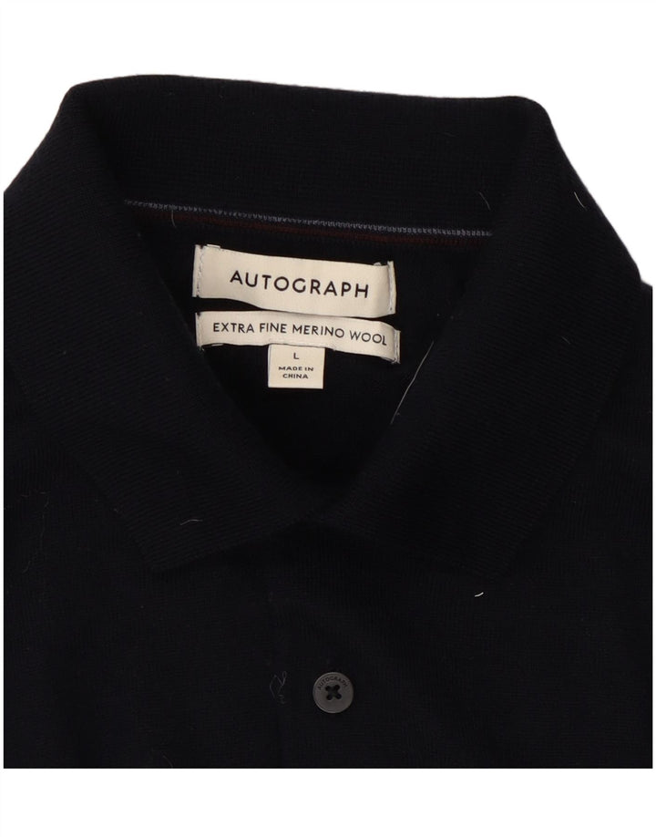 Marks & Spencer Herren Autograph Rollkragenpullover, Pullover, Größe L, Marineblau