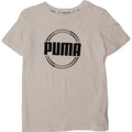 PUMA Jungen T-Shirt mit Grafik, 9–10 Jahre, weiße Baumwolle