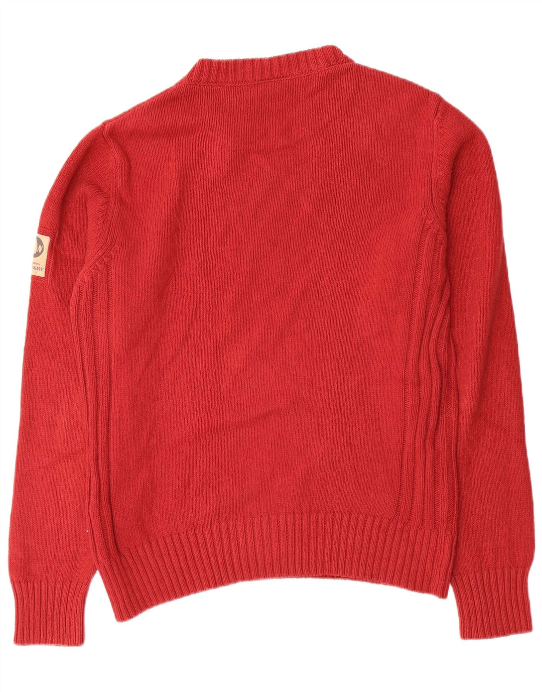 Murphy & Nye Herren-Pullover mit Rundhalsausschnitt, mittelrote Baumwolle