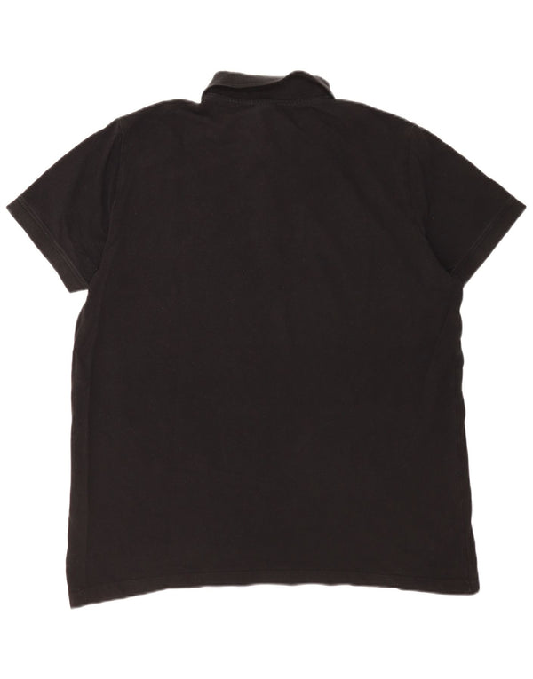 Kappa Herren Poloshirt 2XL Schwarz Baumwolle