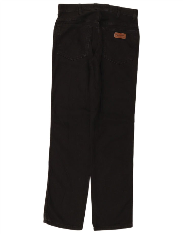 Wrangler Herren Straight Jeans W30 L32 Schwarze Baumwolle