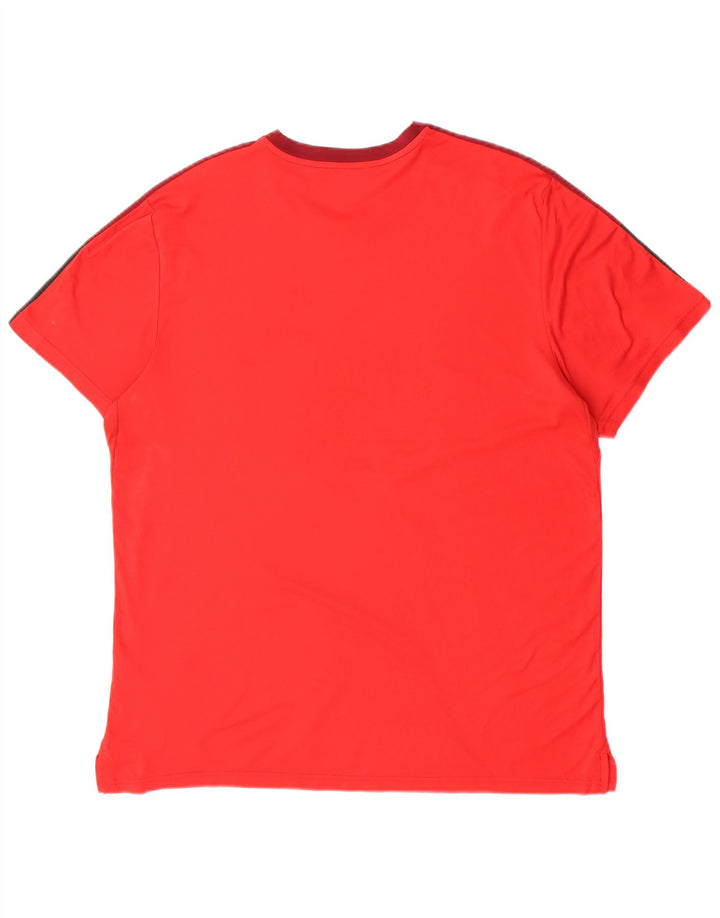 Nike Herren T-Shirt Top XL Rot Colourblock Polyester