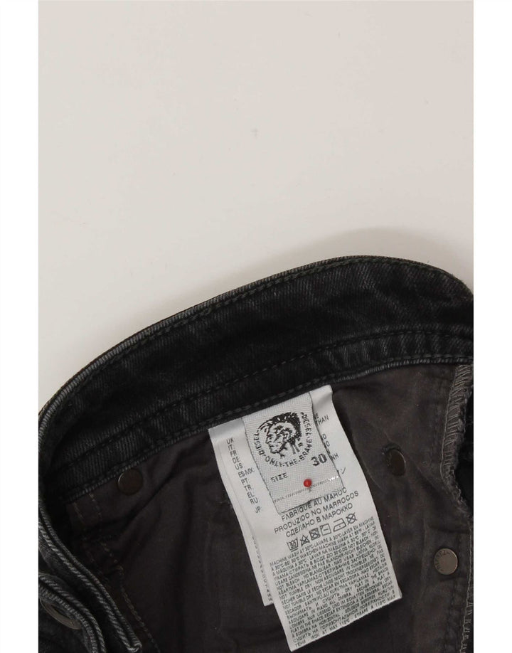 Diesel Herren Slim Jeans W30 L31 Schwarze Baumwolle