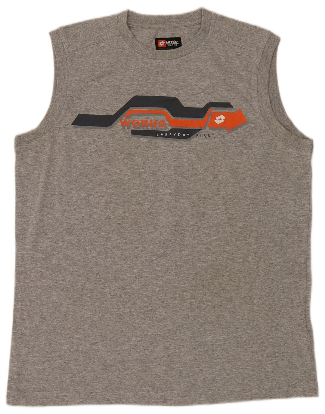 Lotto Herren-Unterhemd mit Grafik, UK 40/42, Größe L, Grau, Baumwolle