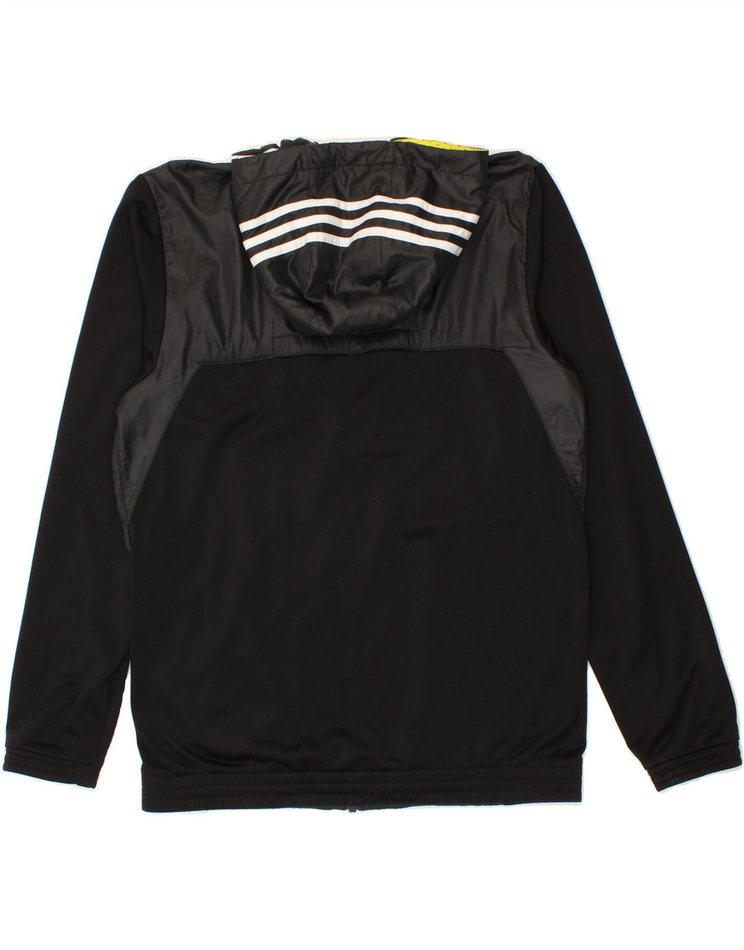 ADIDAS Mens Graphic Zip Hoodie Sweater UK 42/44 Large Black Polyester Vintage Adidas and Second-Hand Adidas from Messina Hembry 