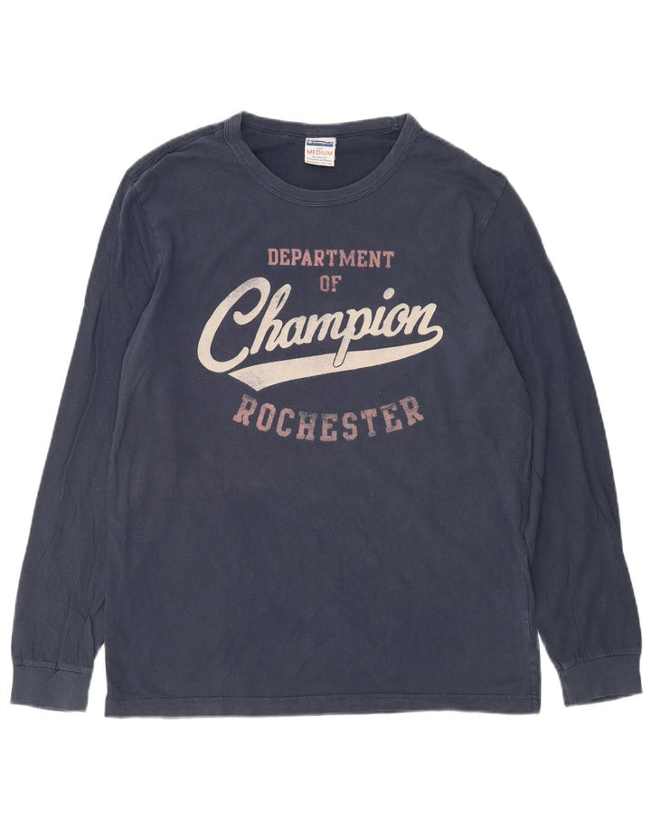 Champion Herren Rochester Graphic Top Langarm Mittel Marineblau