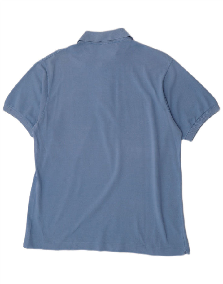 Lacoste Herren-Poloshirt, Größe 5, groß, blaue Baumwolle