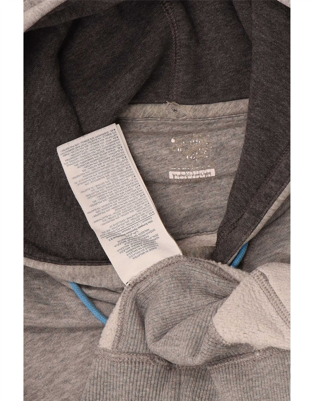 Nike Herren-Kapuzenpullover aus mittelgrau gefleckter Baumwolle