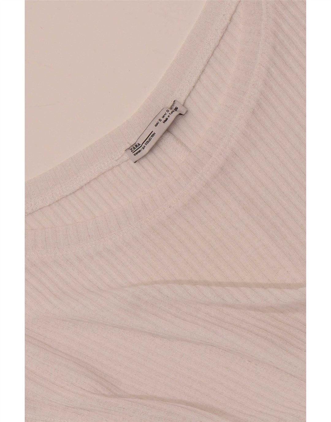 Zara Damen-Oversize-Trägershirt, Gr. 10, Größe S, Weiß