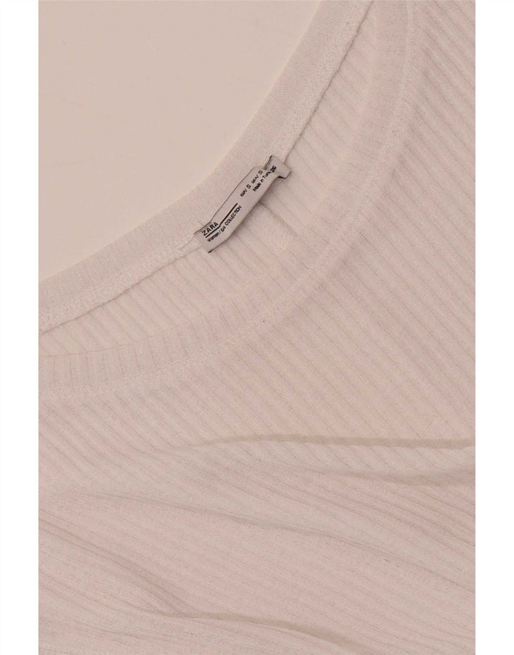 Zara Damen-Oversize-Trägershirt, Gr. 10, Größe S, Weiß
