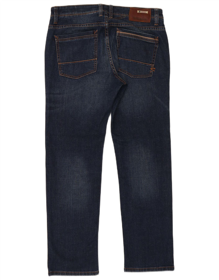 Camel Active Herren Hudson Straight Jeans W34 L30 Marineblaue Baumwolle