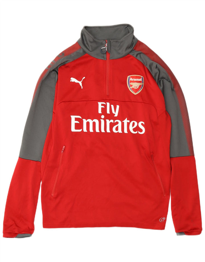 Puma Herren Arsenal Graphic Pullover-Trainingsanzug-Oberteil, groß, rot, Farbblock