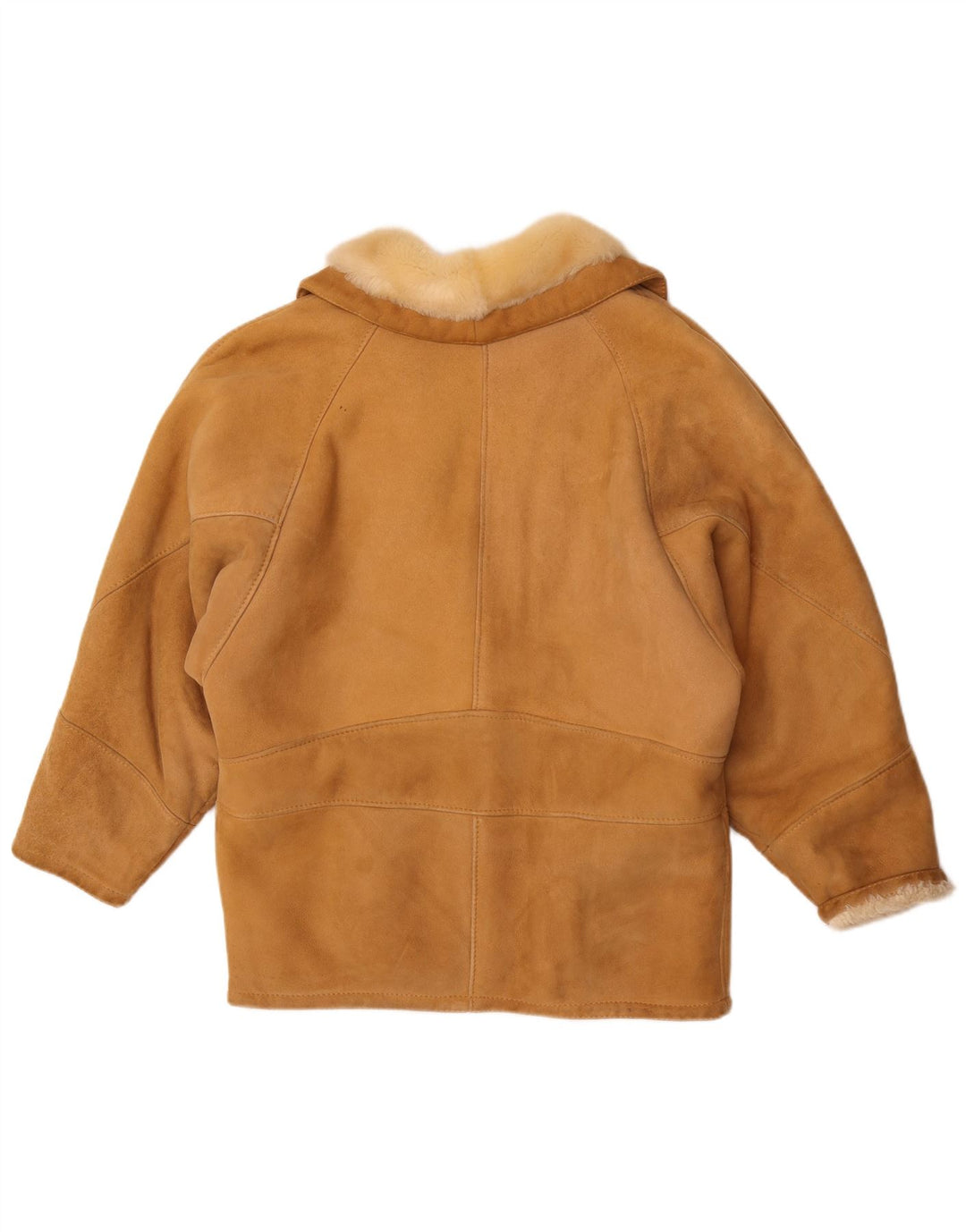 Conbipel Damen Übergroße Lammfelljacke IT 42 Mittelbraun