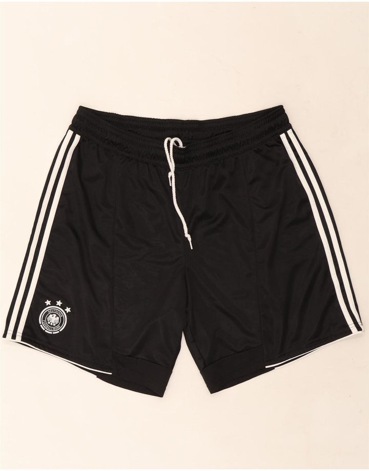 ADIDAS Herren Deutscher Fußball Bund Sport Shorts UK 42 Large Schwarz