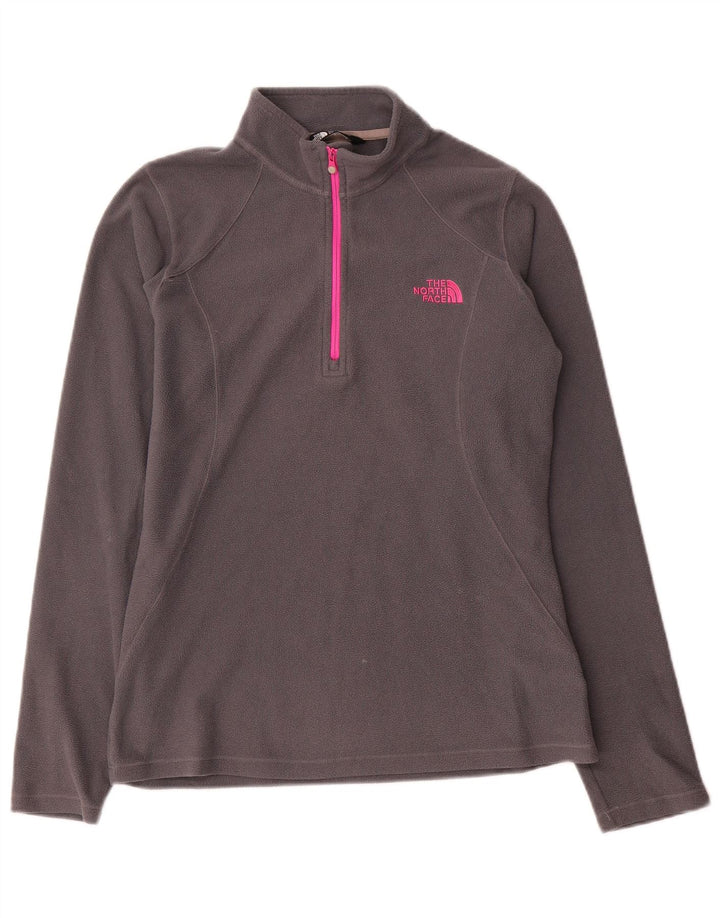 The North Face Damen-Fleecepullover mit Reißverschluss am Hals, UK 10, Größe S, Grau, Polyester