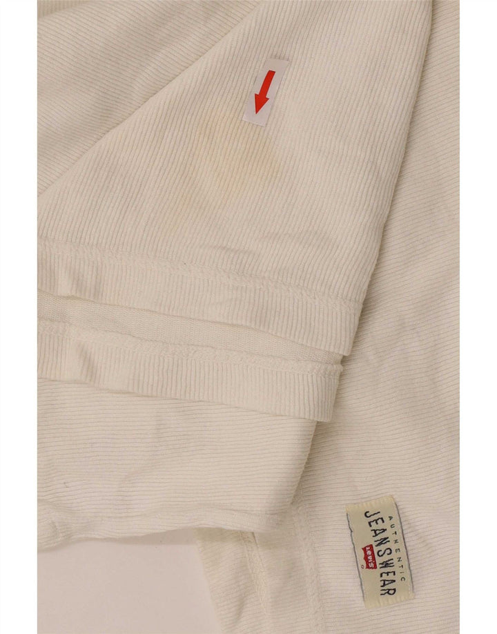 Levi's Herren-Top, langärmelig, Größe L, Weiß