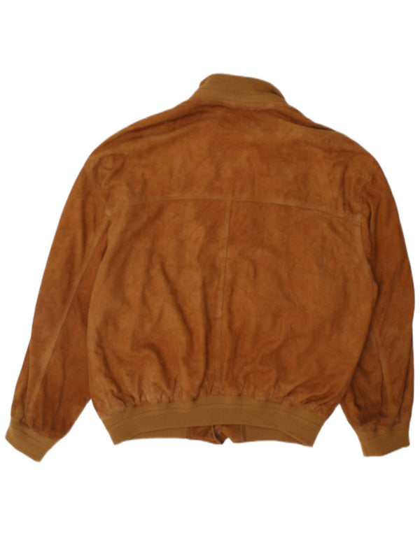 Vintage Herren Wildleder Bomberjacke UK 42 XL Braun