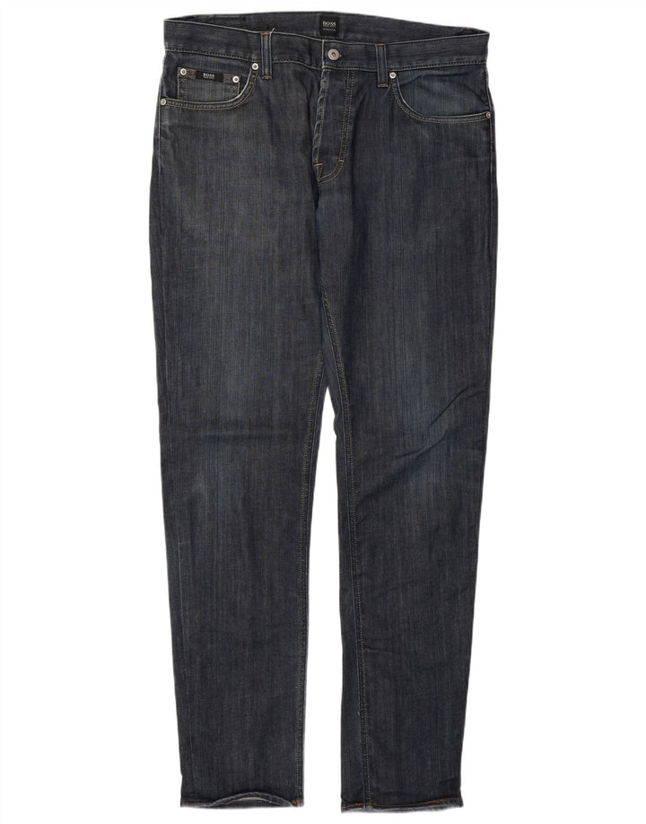 Hugo Boss Herren Slim Jeans W35 L34 Blaue Baumwolle