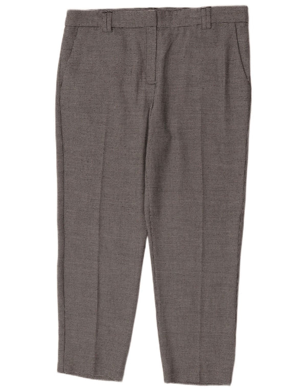 Marks & Spencer Damen-Hose, kurz geschnitten, UK 44, Größe L, W34, L26, Schwarz, geometrisch