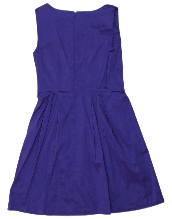 CALVIN KLEIN Damen Ärmelloses A-Linien-Kleid US 12 Medium Purple Polyester